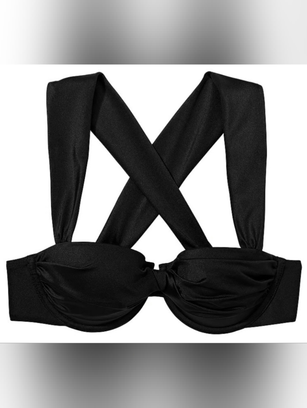 32DD 32D3 VS Swim Balconette Bikini Top Black Tropical